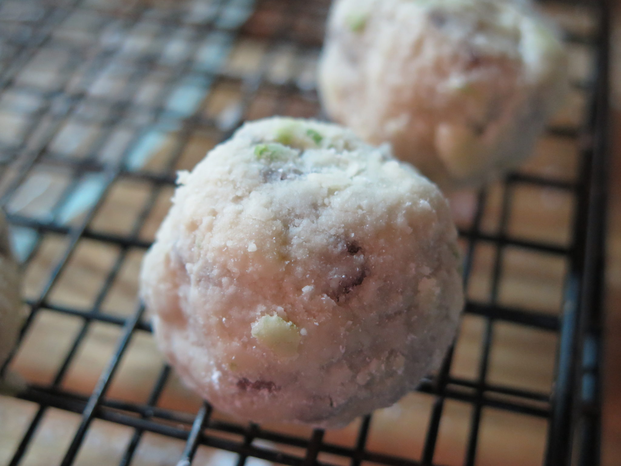 Key Lime Chocolate Chip Snowball Cookies