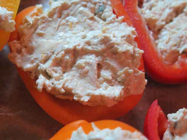 Low Carb Cream Cheese Chicken Stuffed Peppers