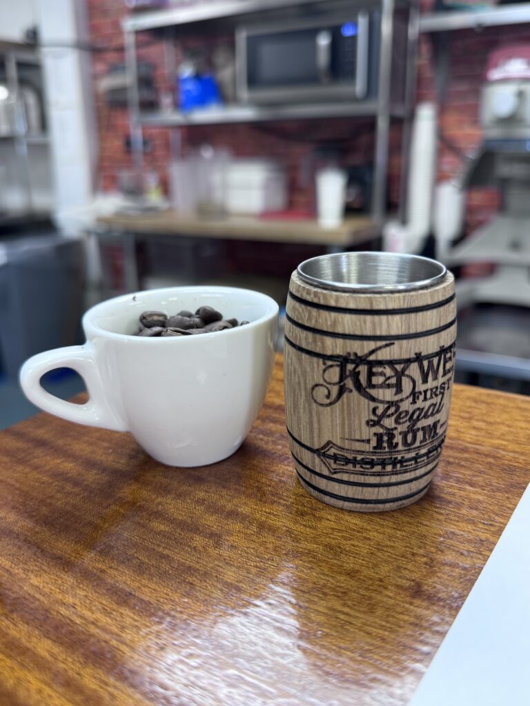 cup of coffee on a counter top