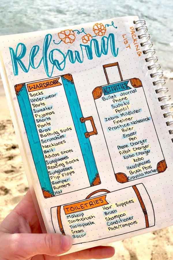 beach packing list