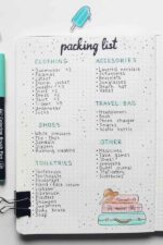 27 Creative Packing List and Travel Planning Spreads For Bullet Journal ...