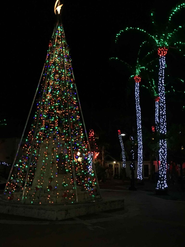 key west in december christmas lights at bight