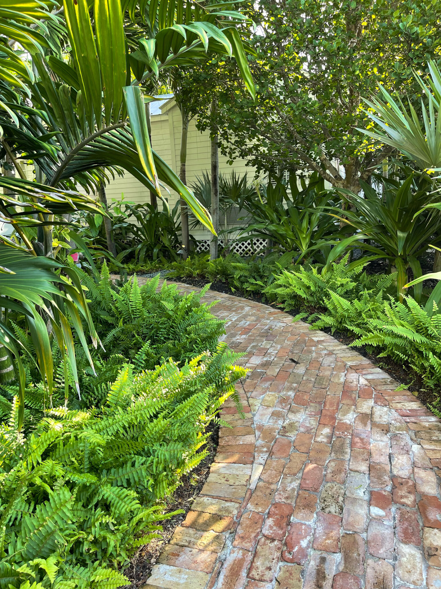 the path through Winslows Bungalows in key west