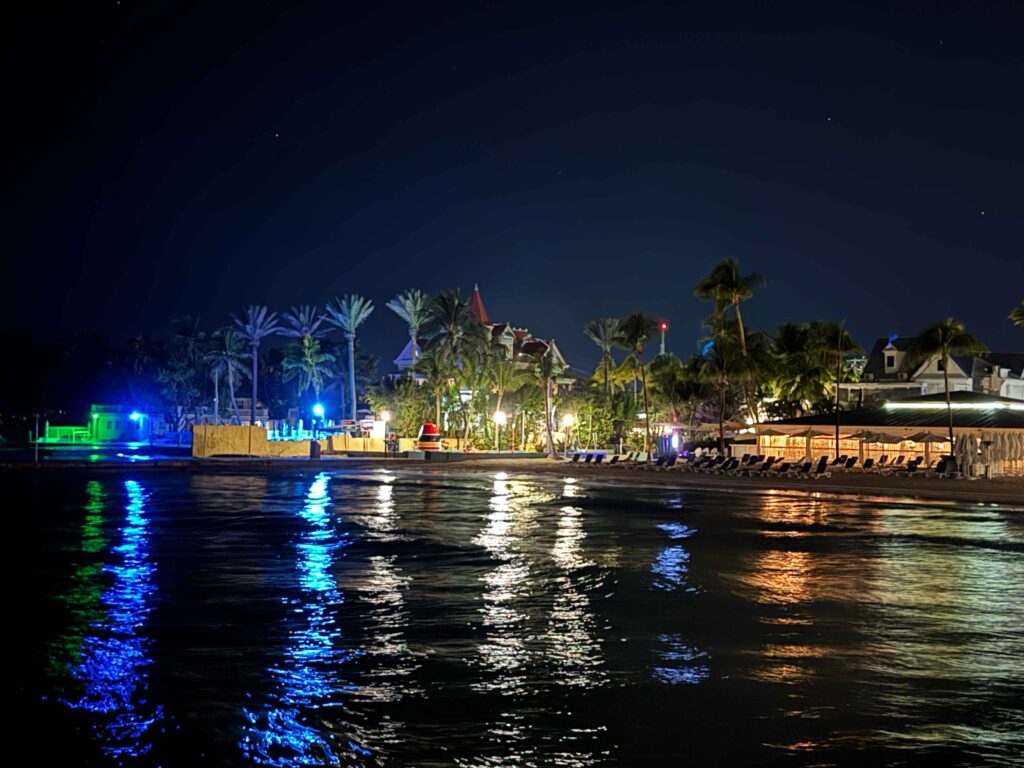 night view of south beach in Key West