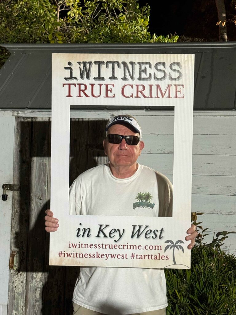Kevin in a photo frame at the iwitness true crime tour