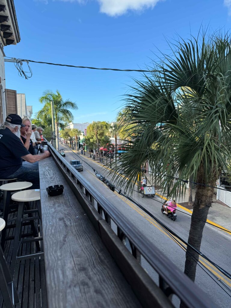 view of Duval Street from the Whistle