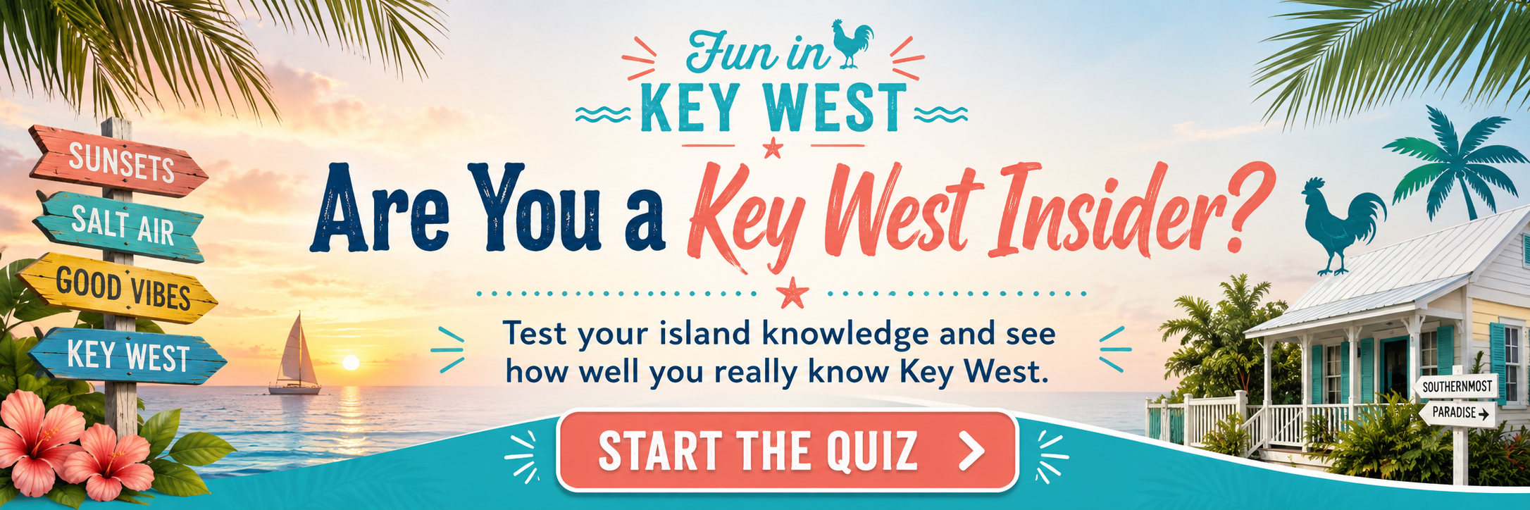 logo to direct people to take an Are you a Key West Insider Quiz
