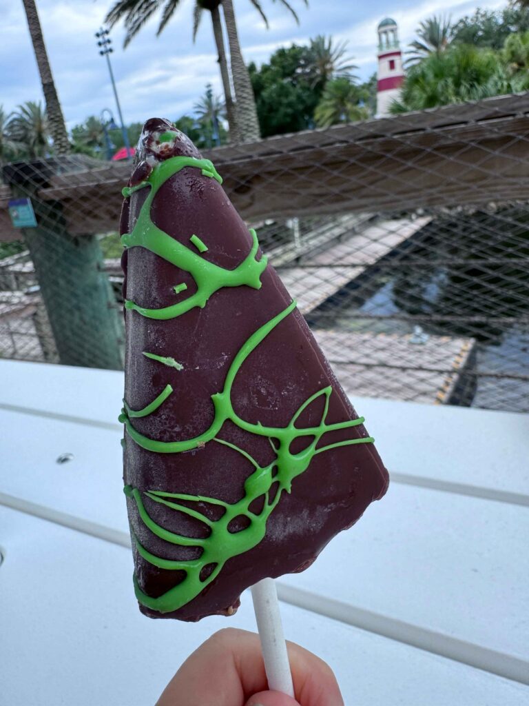 key lime pie on a stick dipped in chocolate